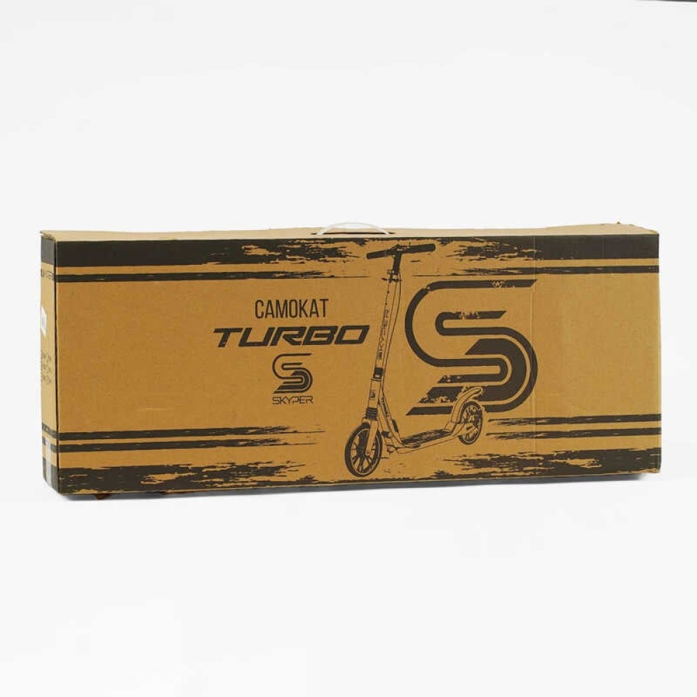Самокат Skyper "Turbo" TR-46503 (4) сталева рама, ручне дискове гальмо, діаметр PU коліс - 200мм, 2 амортизатори, в коробці