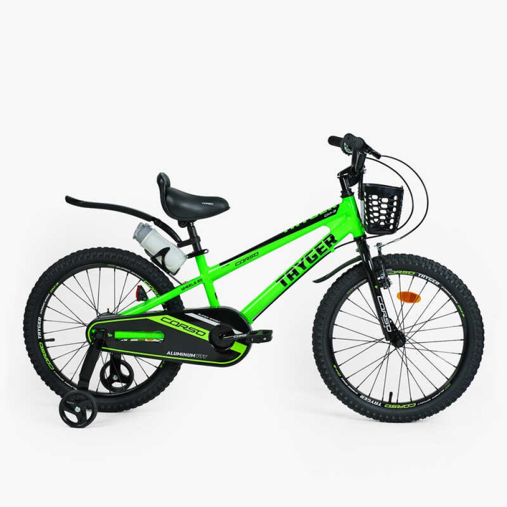 Велосипед 2-х колісний CORSO TAYGER TG-67311 20" алюмінієва рама, ручне гальмо, бічні колеса