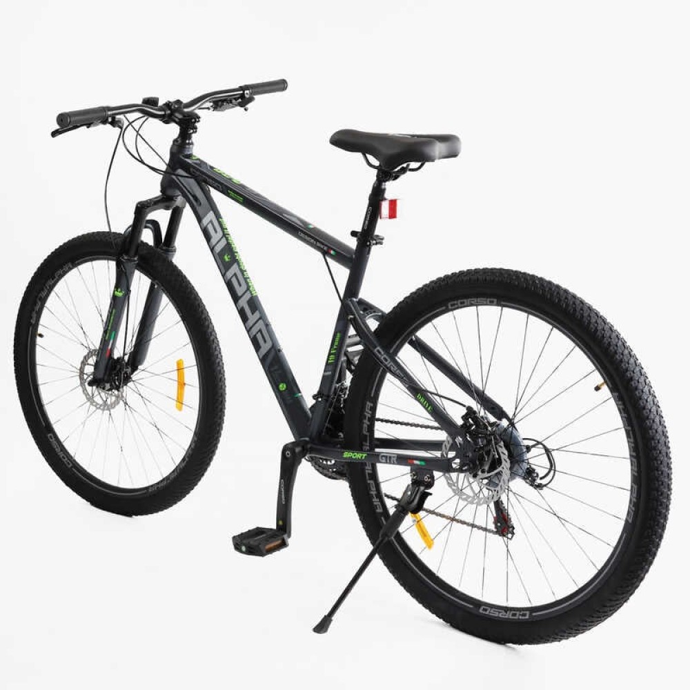 Велосипед спортивний Corso ALPHA LF-29815 29", сталева рама 21", 21 швидкість, Shimano, дискові гальма