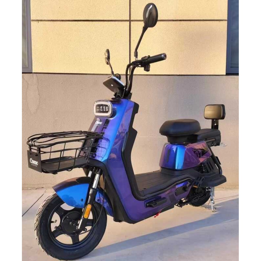 Електроскутер Corso Exellent EX-14653 10" 650W 72V 20Ah з Педалями, Кошиком та Сигналізацією