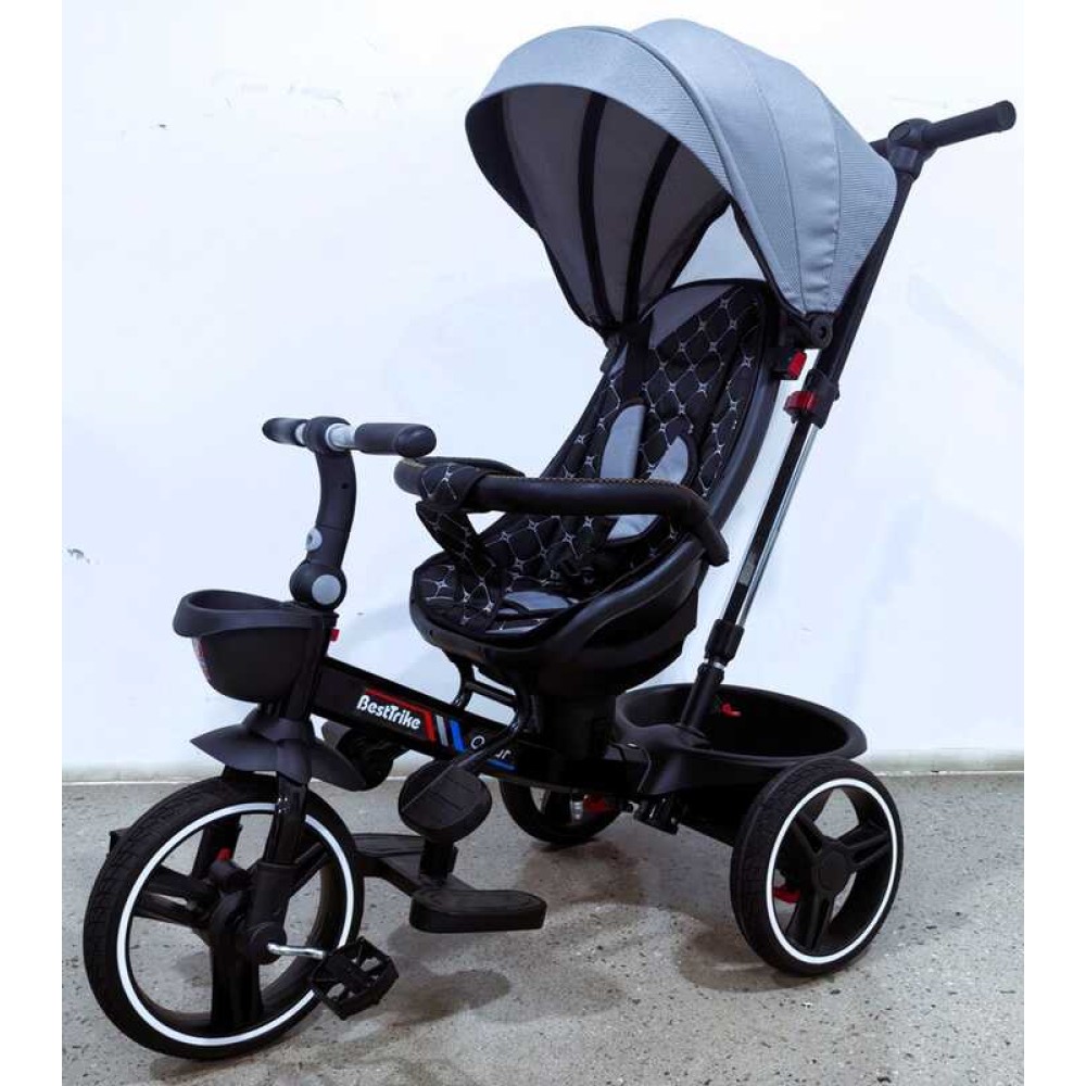 Велосипед 6390 – 19-306 BestTrike "Oscar" ПОВОРОТНЕ СИДІННЯ, КЕРМО СКЛАДАЄТЬСЯ, КОЛЕСА З ПРОГУМОВАНИМ PU, КОШИК, ТЕЛЕСКОПІЧНА РУЧКА