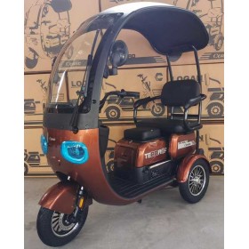 Електротрицикл Corso Terra TR-922701 800W 72V 20Ah з дахом, лобовим склом і дощовиком, 3 місця