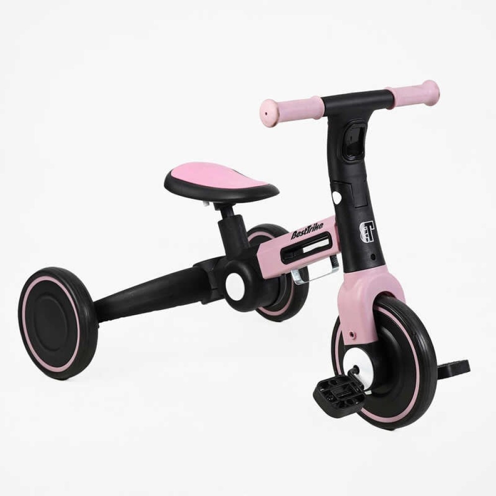 Триколісний велосипед Best Trike BS-11402, EVA колеса 8"/6", нейлонова рама, з підсвічуванням, трансформер