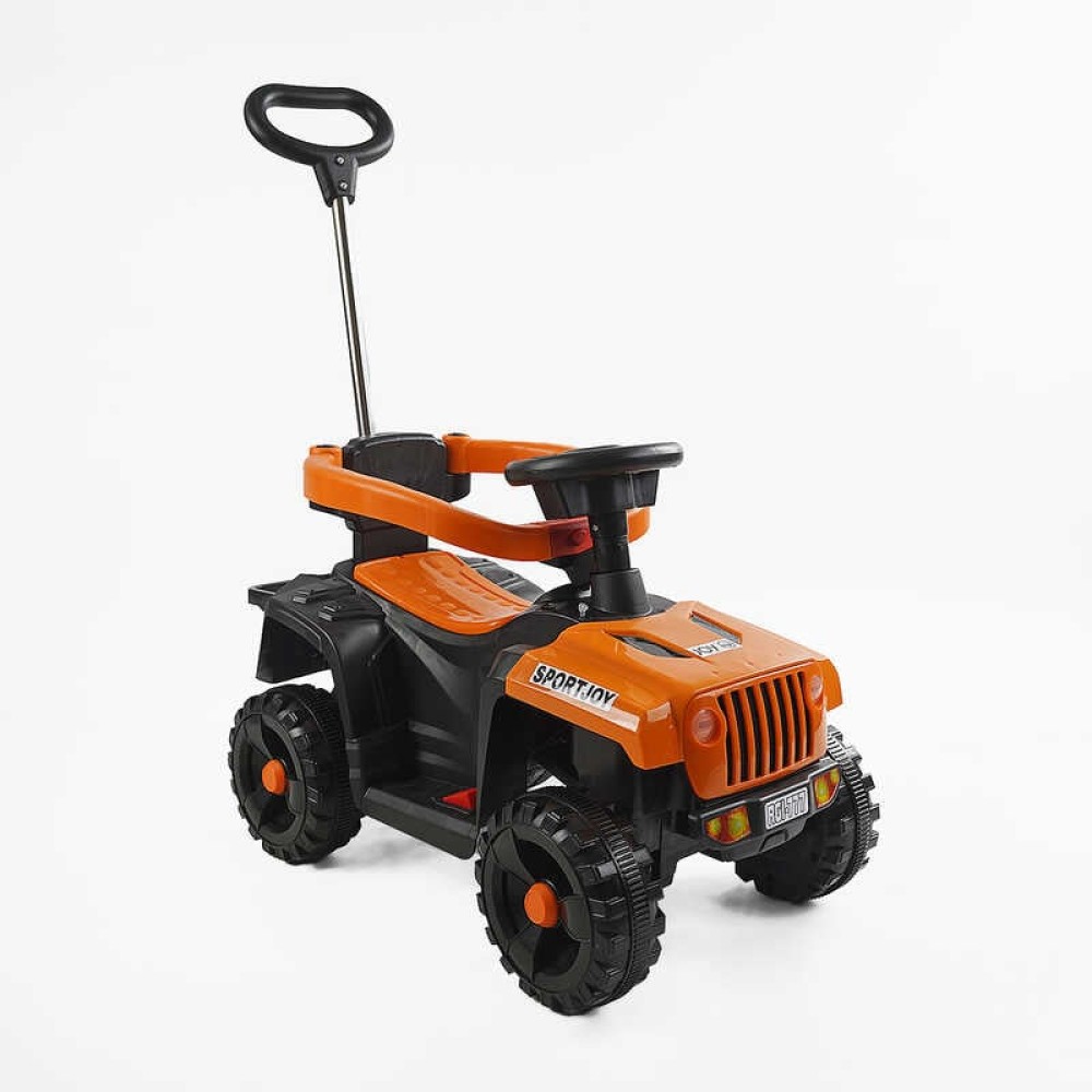 Толокар електричний JOY М-95667 двигун 18W, акумулятор 6V, захисний бампер, батьківська ручка, в коробці