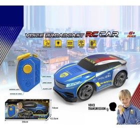 Машина на радіокеруванні R 252 S (24) гумові шини, вбудований акум. 3.7V, USB-кабель, пульт 2.4 GHz, звуки, підсвічування, запис та відтворення голосу, зміна голосу, в коробці