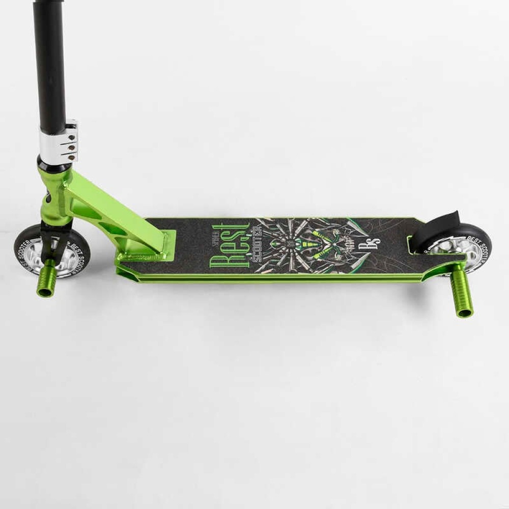 Самокат трюковий 53442 Best Scooter (4) HIC-система, ПЕГИ, алюмінієвий диск та дека, АНОДОВАНЕ ФАРБУВАННЯ, колеса PU, d = 110мм, ширина керма - 60 см