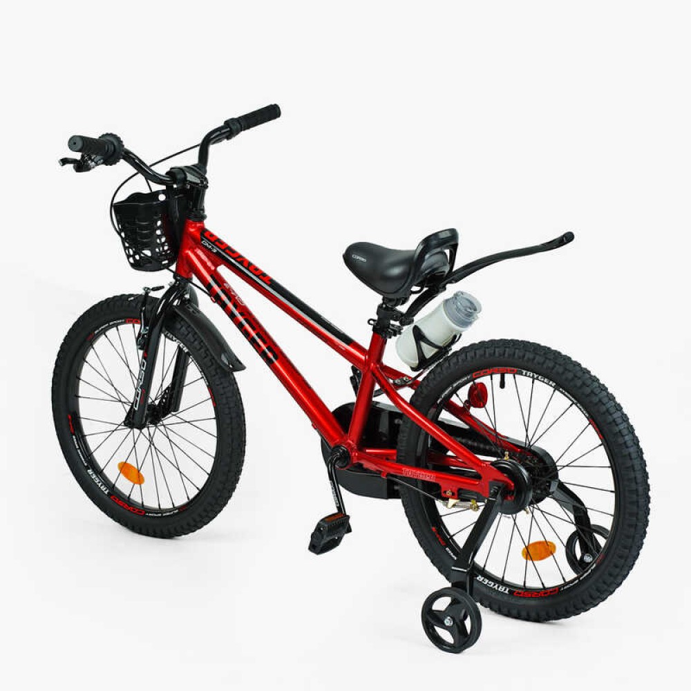 Велосипед 2-х колісний CORSO TAYGER TG-69303 20" алюмінієва рама, ручне гальмо, бічні колеса