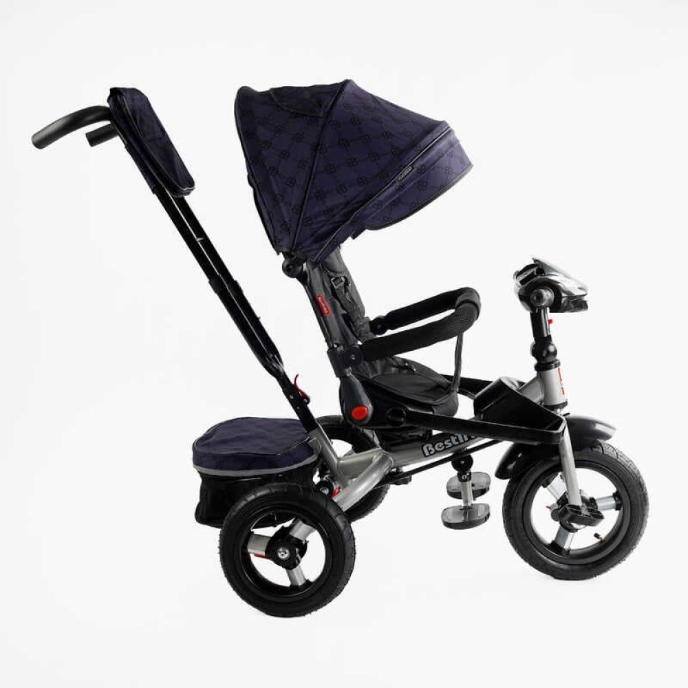 Велосипед 6088 F – 702-15 Best Trike ПОВОРОТНЕ СИДІННЯ, СКЛАДНЕ КЕРМО, ФАРА МУЗИЧНА З USB,Bluetooth НАДУВНІ КОЛЕСА, ПУЛЬТ ВКЛЮЧЕННЯ СВІТЛА І ЗВУКУ
