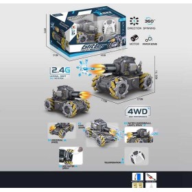 Танк на радіокеруванні CXL 800-102 A3 (12/2) акум. 7.4V, пульт 2.4G, USB-кабель, підсвічування, парогенерація, стріляє орбізами, музика, в коробці