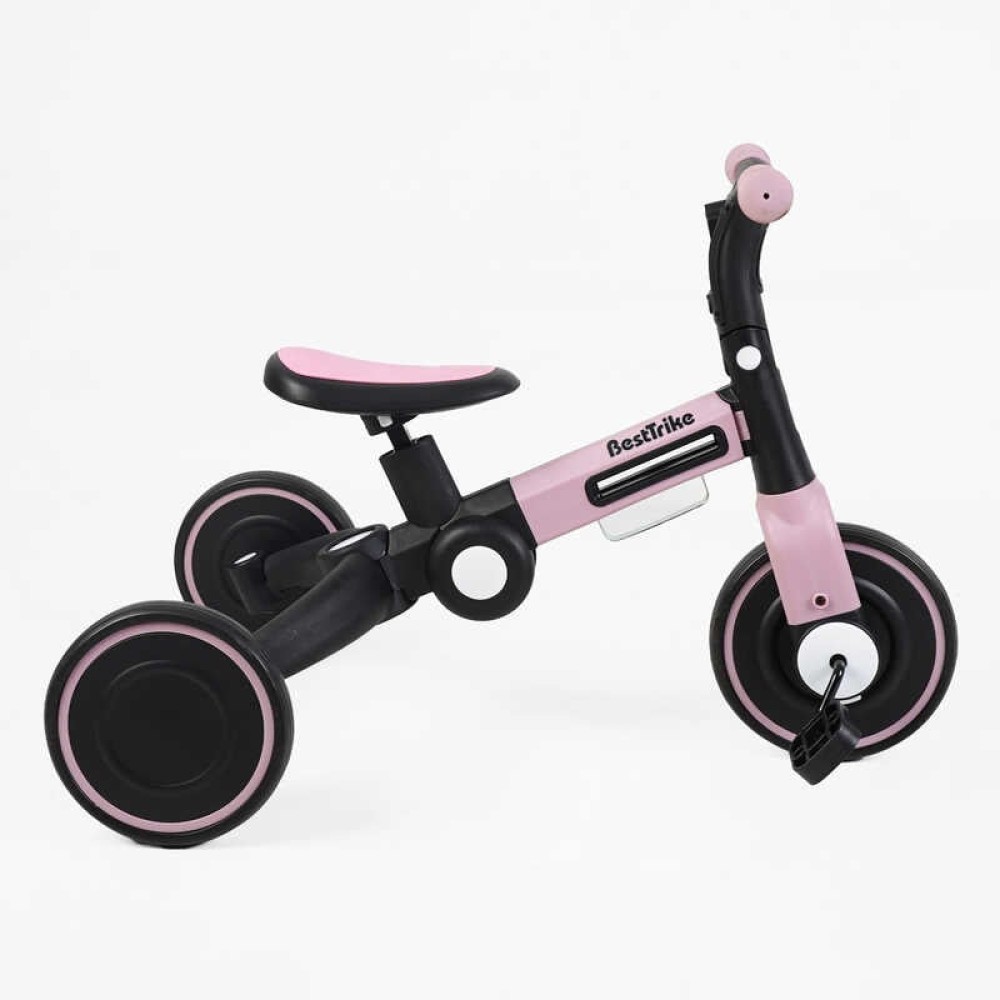 Триколісний велосипед Best Trike BS-11402, EVA колеса 8"/6", нейлонова рама, з підсвічуванням, трансформер