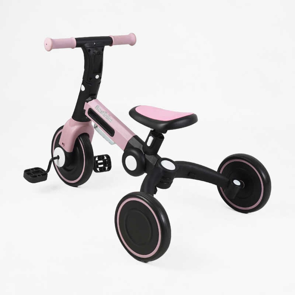 Триколісний велосипед Best Trike BS-11402, EVA колеса 8"/6", нейлонова рама, з підсвічуванням, трансформер