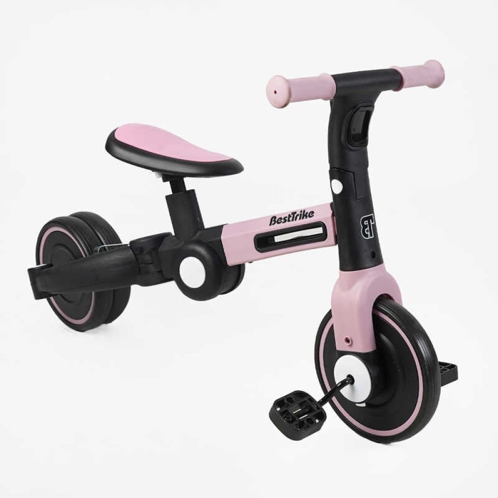 Триколісний велосипед Best Trike BS-11402, EVA колеса 8"/6", нейлонова рама, з підсвічуванням, трансформер