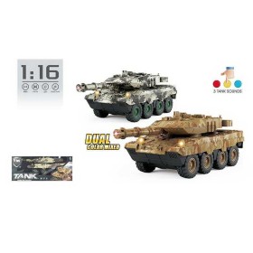 Танк 8807 A-2 (36) 2 види, інерція, звуки, підсвічування, рухливі елементи, гумові шини, в коробці