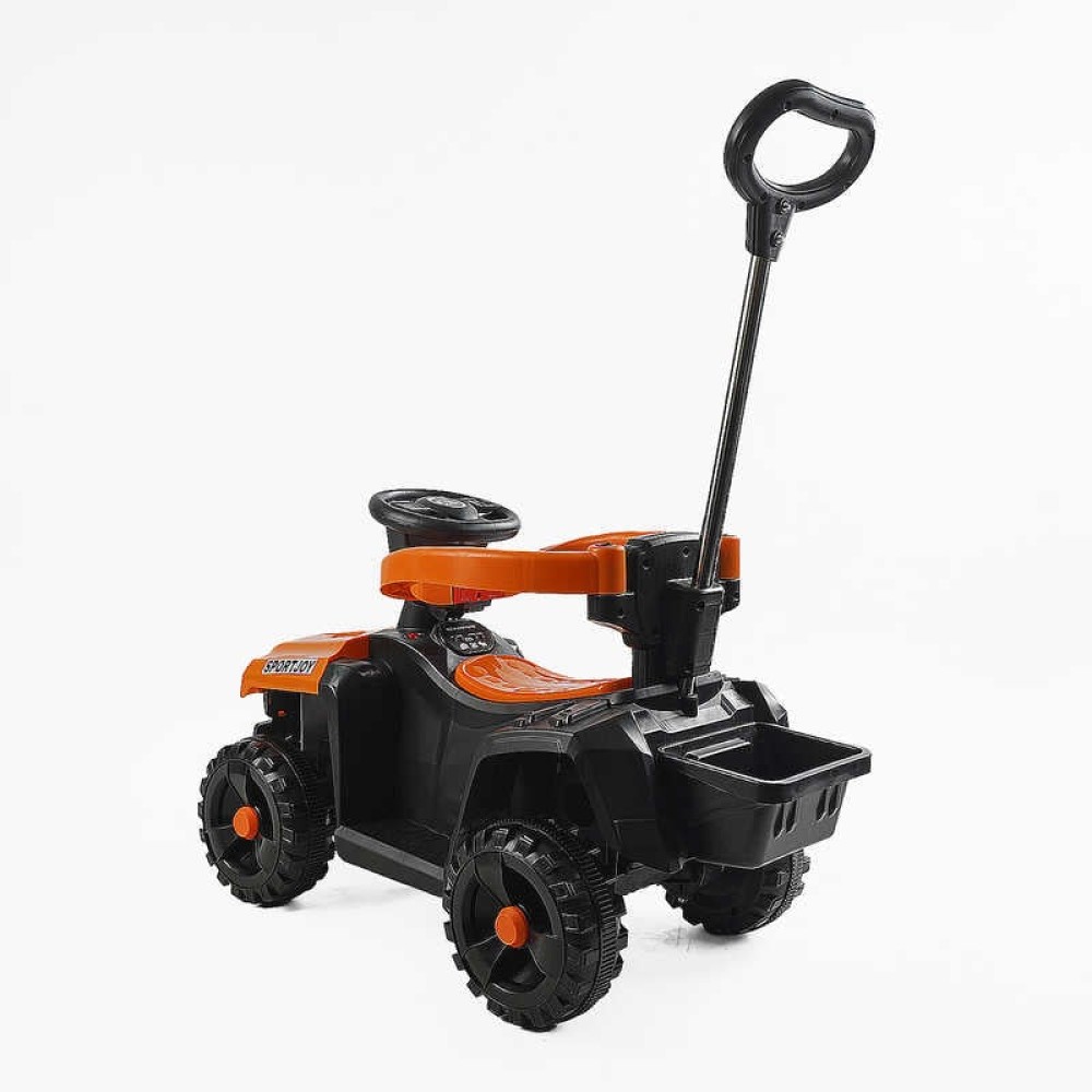 Толокар електричний JOY М-95667 двигун 18W, акумулятор 6V, захисний бампер, батьківська ручка, в коробці