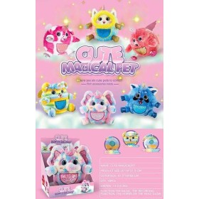 М'яка іграшка 933-56 E (18/2) “Cute Magical Pet”, 6 видів, світло, 3 мелодії, функція запису голосу, двосторонні паєтки, у коробці