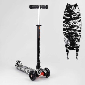 Самокат A 25771 /779-1512 "Best Scooter" 4 колеса PU, СВІТЛО, трубка керма алюмінієва, d передніх коліс = 12 см, d задніх коліс = 8 см, в коробці