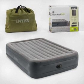 Intex Велюр матрац 64126 NP/ND (2) 152х203/206х46 см, вбудований електричний насос, двоспальний