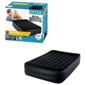 Intex Велюр матрац 64124 ND (2) 152х203х42см, вбудований електронасос, двоспальний