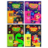 гр Розмальовка з олівцями "COLORING FUN" НТ-39 (8) "Апельсин", 6 олівців