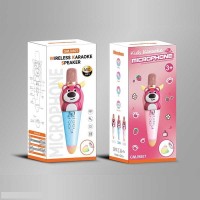 Мікрофон GMJ 9807 (60) 2 види, Type-C, Bluetooth, зміна голосу, динамік, AUX, роз’єм для TF карти, підсвічування, в коробці