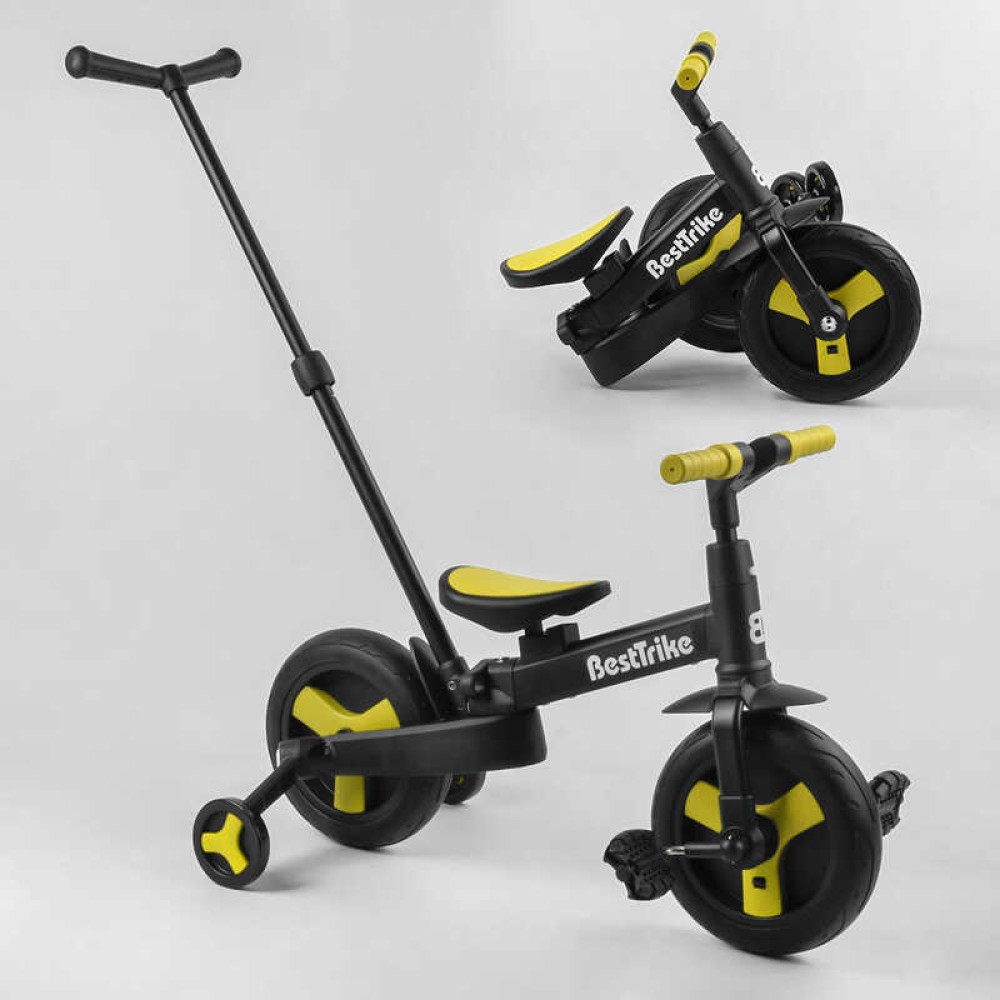Велосипед-трансформер Best Trike 58195 колеса PU 10'', батьківська ручка, знімні педалі