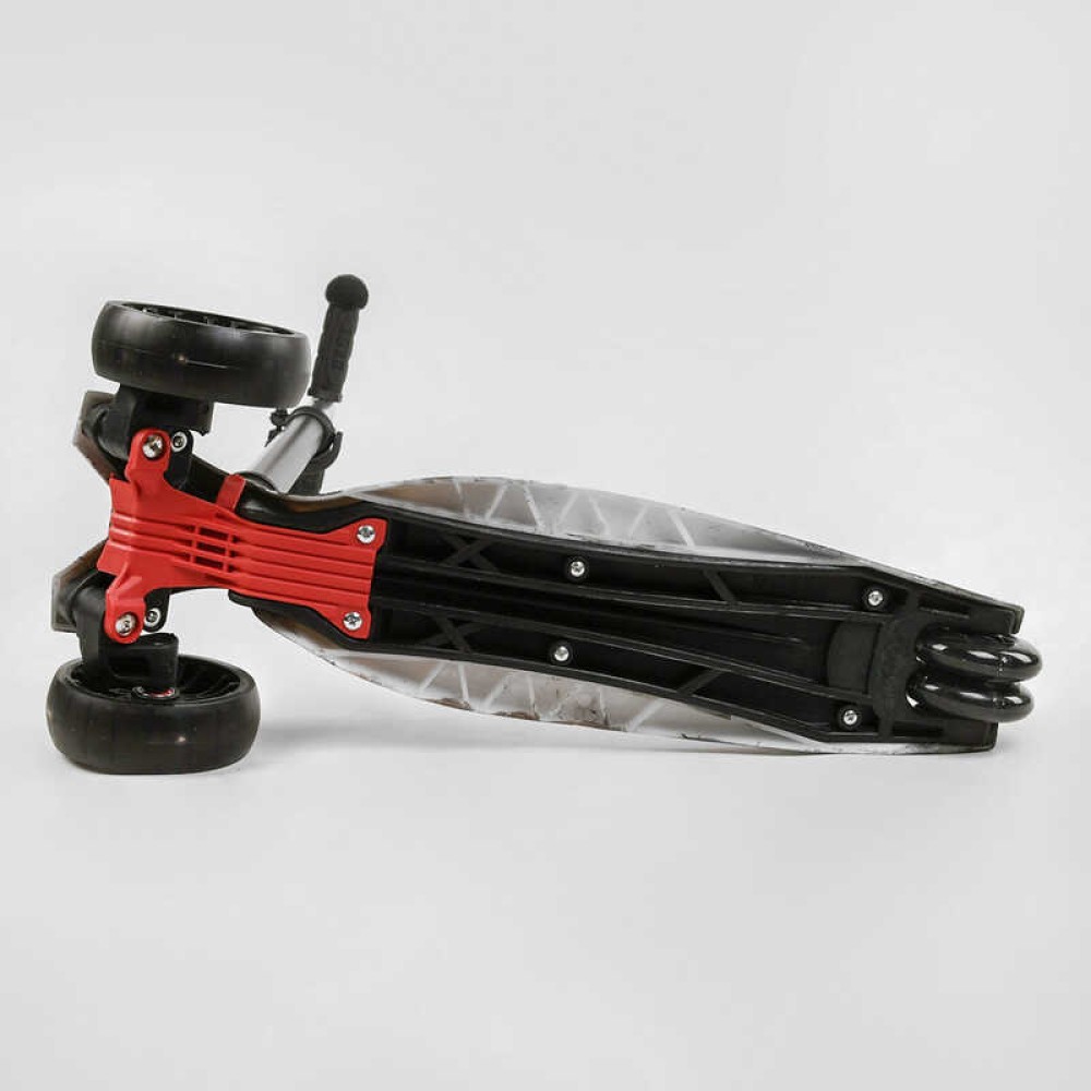 Самокат триколісний MAXI S - 12208 “Best Scooter”, кермо знімне, колеса PU зі світлом, переднє 130х25 мм, задні здвоєні 80х45 мм, в коробці