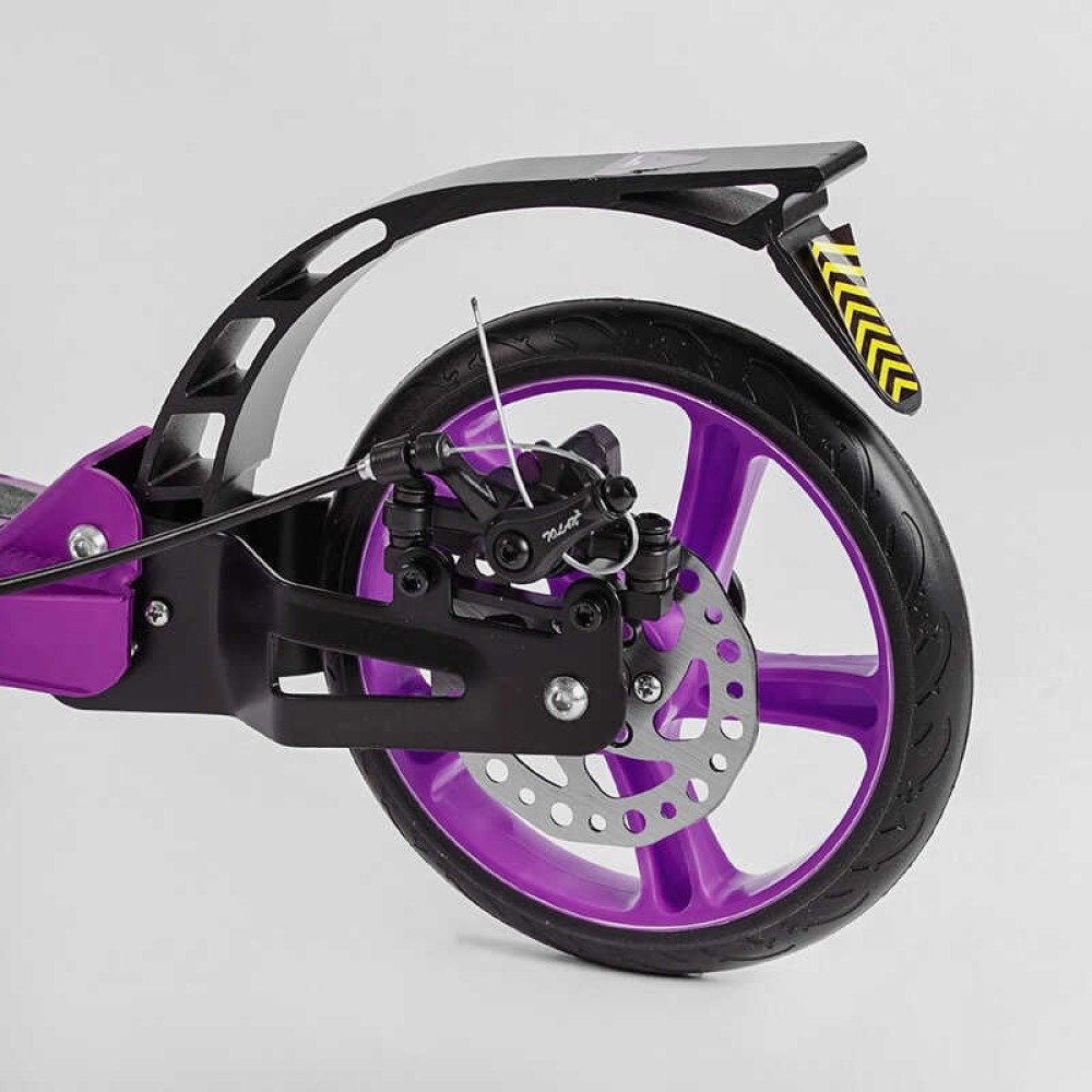 Самокат алюмінієвий Best Scooter Factor BS-54065, ручне дискове гальмо, діаметр PU коліс - 200мм, 2 амортизатори, підсклянник