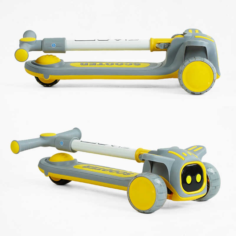 Самокат триколісний "Skyper" RD-0387 (8) колеса PU 125х40мм зі світлом, музика та підсвічування платформи, складне кермо, в пакеті