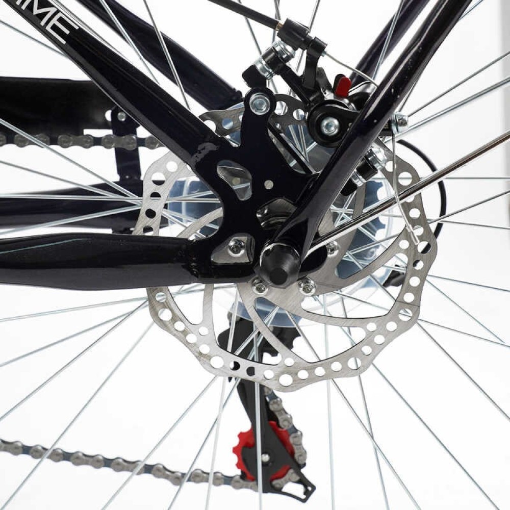 Велосипед міський Corso Polaris 26" PS-36620 + КОШИК БАКЛАЖАНОВИЙ, сталева рама 16.5", Shimano 7 швидкостей, корзина, багажник