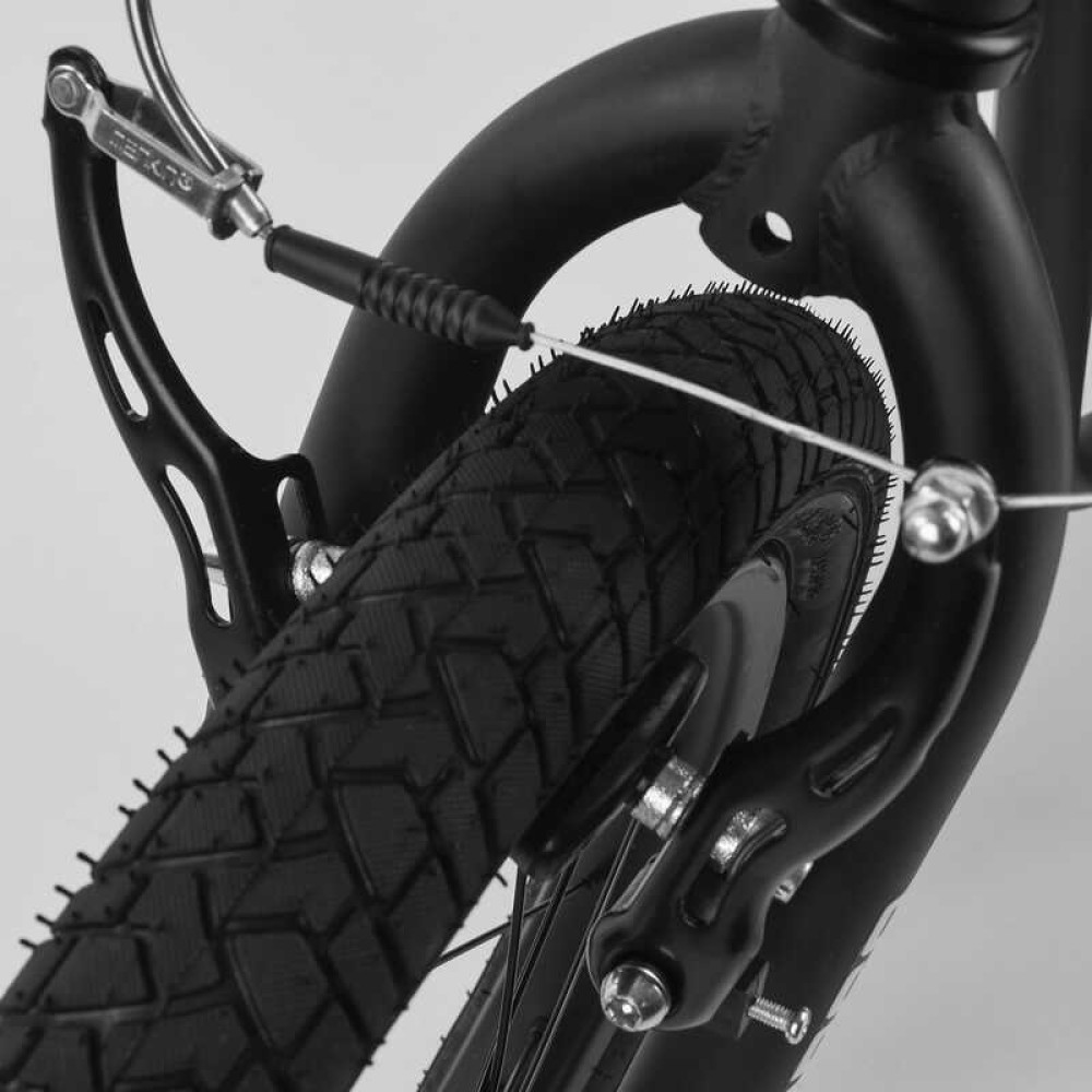Дитячий двоколісний самокат Corso Rush 12" CR-T1707 з надувними шинами та ручним гальмом