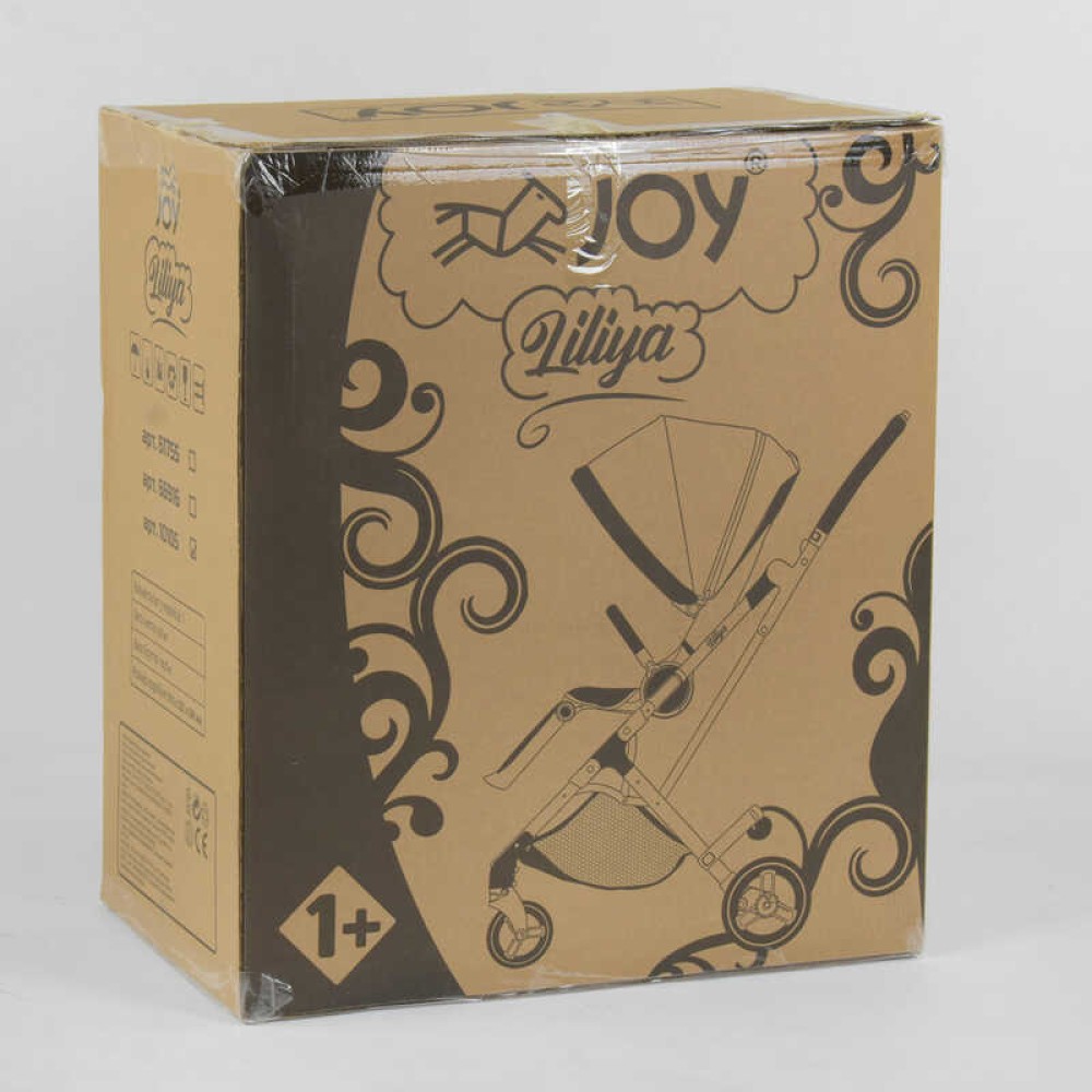 Візок прогулянковий дитячий JOY Liliya 61755 колір ЧОРНИЙ, футкавер