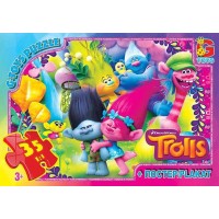 гр Пазли 35 ел. "G-Toys" "Тролі" TR 0075 (62) + постер, розмір зібраної картинки 30х21 см, в коробці