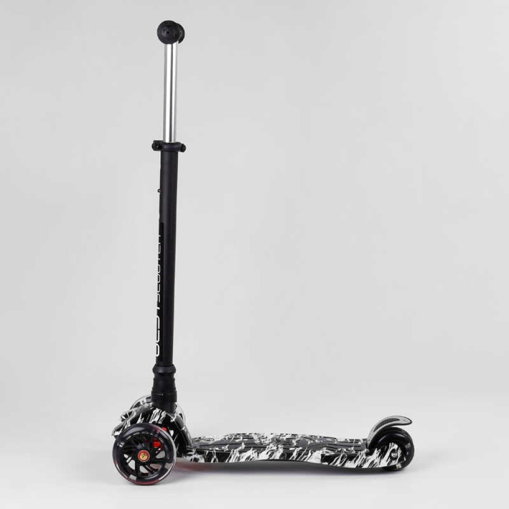 Самокат A 25771 /779-1512 "Best Scooter" 4 колеса PU, СВІТЛО, трубка керма алюмінієва, d передніх коліс = 12 см, d задніх коліс = 8 см, в коробці