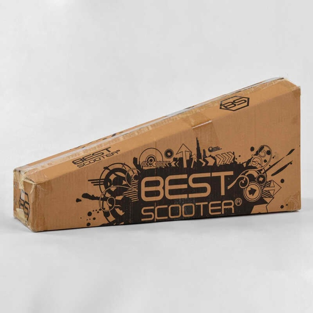 Самокат A 25771 /779-1512 "Best Scooter" 4 колеса PU, СВІТЛО, трубка керма алюмінієва, d передніх коліс = 12 см, d задніх коліс = 8 см, в коробці