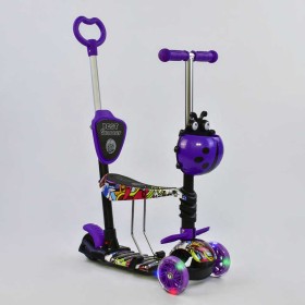 Самокат 5в1 13400 Best Scooter, АБСТРАКЦІЯ, PU колеса, ПІДСВІЧУВАННЯ КОЛІС, в коробці
