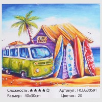 Картини за номерами HCEG 30591 (30) "TK Group", "Серфінг", Арт. 40*30см, у коробці