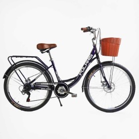 Велосипед міський Corso «Polaris» 26" PS-36620 + КОШИК