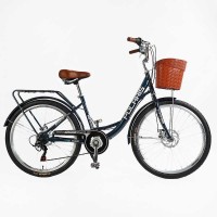 Велосипед міський Corso «Polaris» 26" PS-12833 + КОШИК