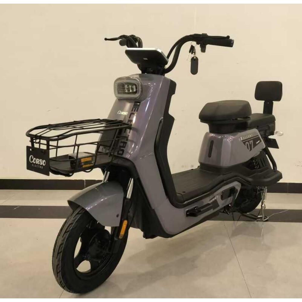 Електроскутер Corso Exellent EX-80652 10" 650W 72V 20Ah з Педалями, Кошиком та Сигналізацією