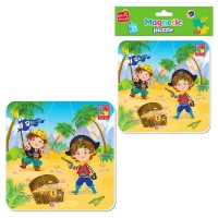 гр Пазли магнітні бейбі "Малюк зможе. Пірати" VT3204-20 (50) "Vladi Toys", в пакеті