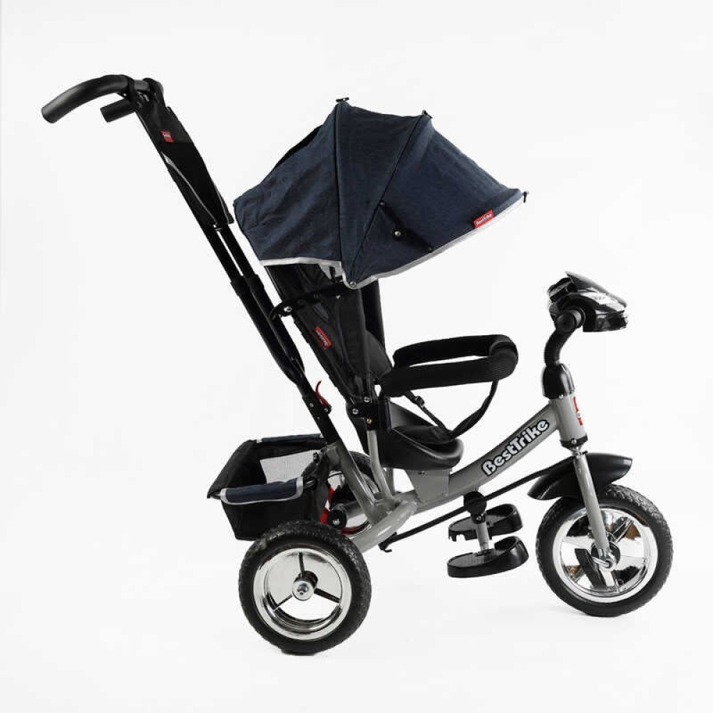 Велосипед 3-х колісний 6588/60-714 Best Trike КОЛЕСО ПІНА, d=25см переднє, d=20см задні, фара музична, USB, Bluetooth, в коробці