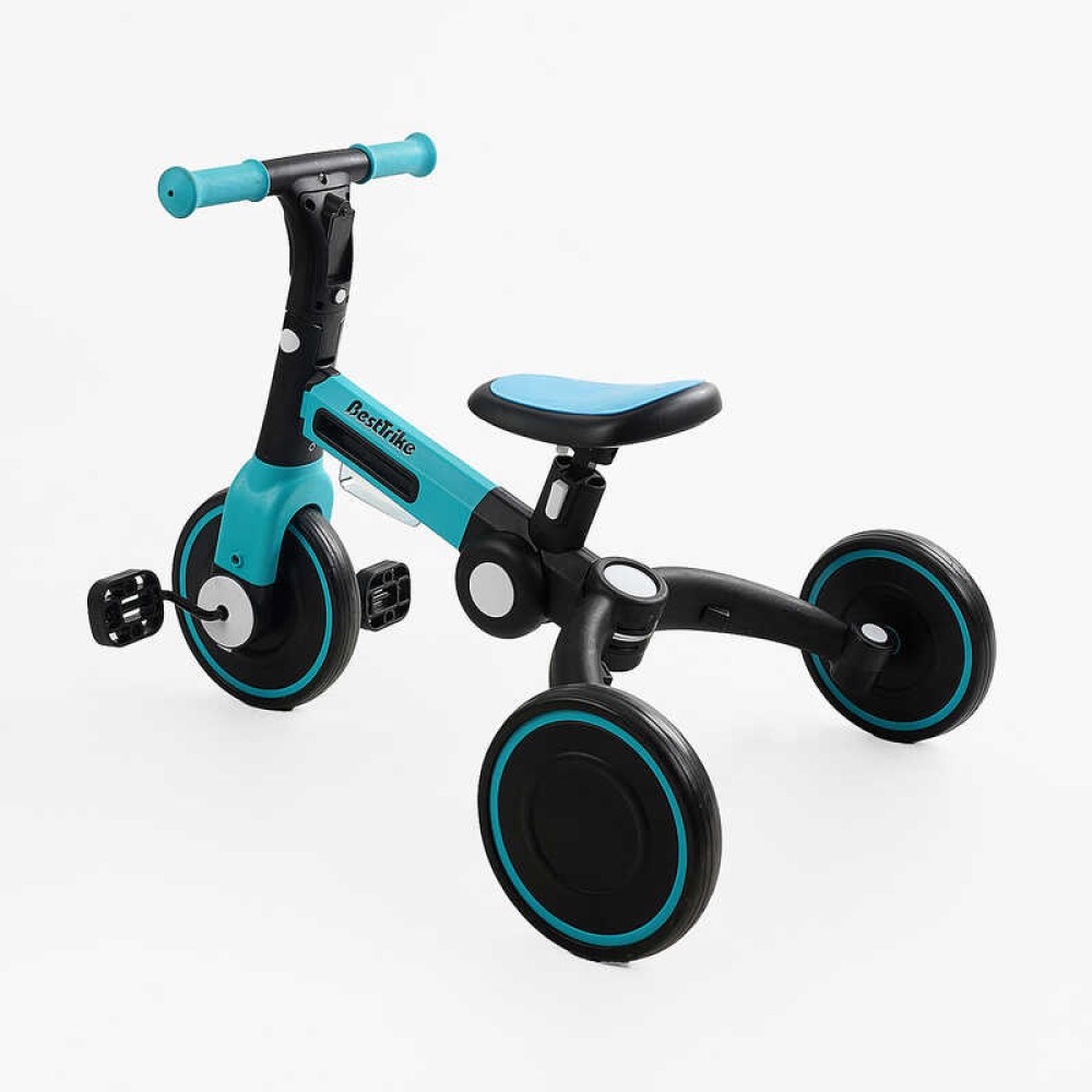 Триколісний велосипед Best Trike BS-77552, EVA колеса 8"/6", нейлонова рама, з підсвічуванням, трансформер