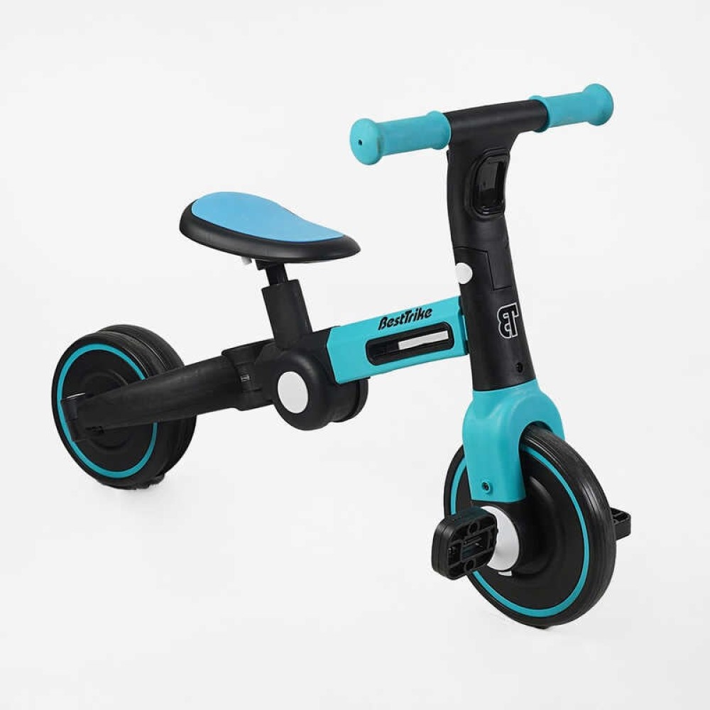 Триколісний велосипед Best Trike BS-77552, EVA колеса 8"/6", нейлонова рама, з підсвічуванням, трансформер