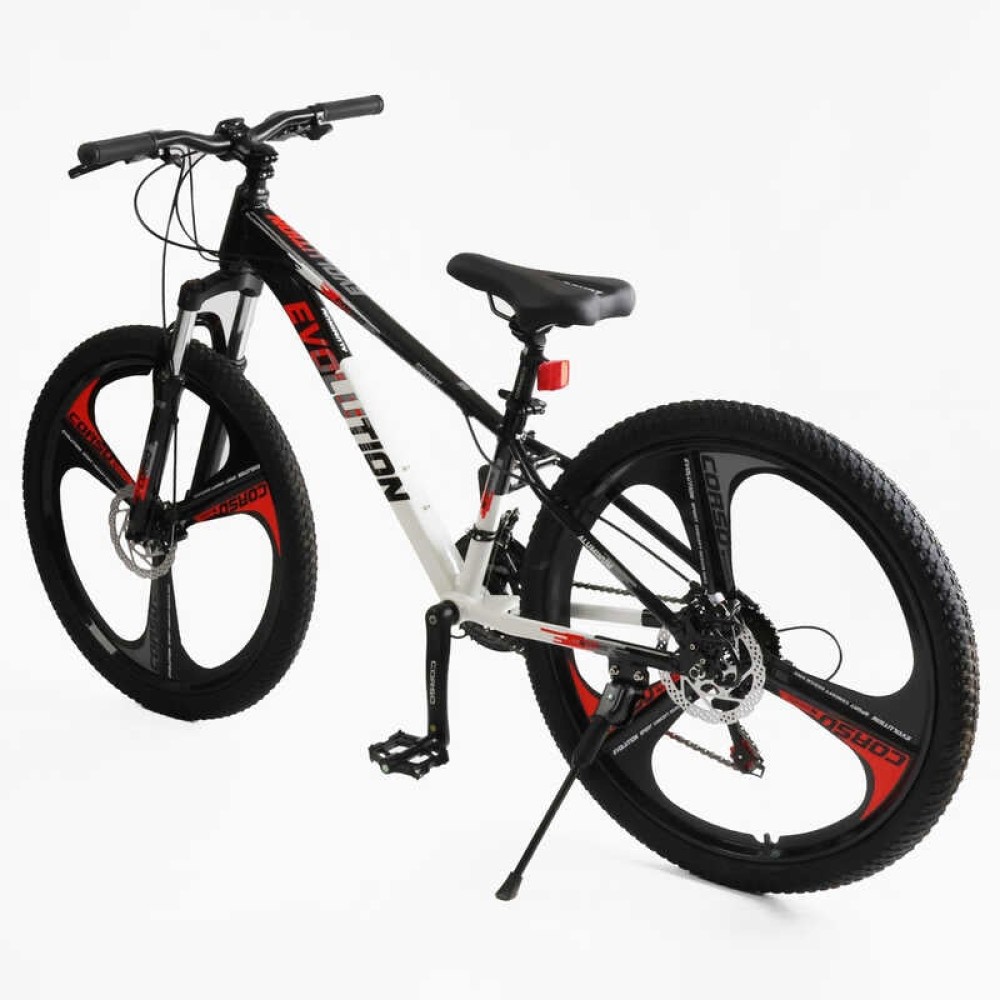 Велоcипед Спортивний Corso Evolution EV-26560 26" алюмінієвий 21 швидкість, дискові гальма, амортизація