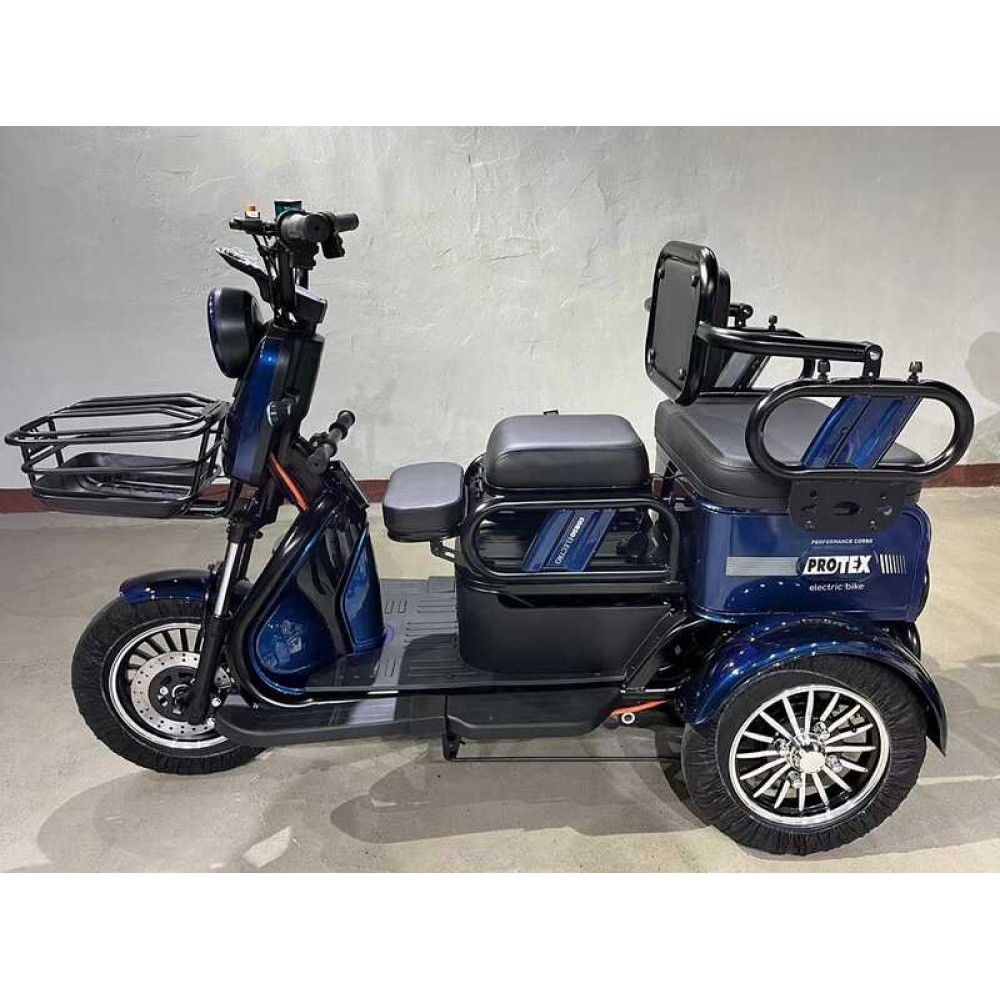 Електричний трицикл Corso «PROTEX» PRX-284044 (1) + 1 ЯЩИК АКУМ двигун 1000W, акумулятор 72V/23Ah, колеса 300-10, в коробці