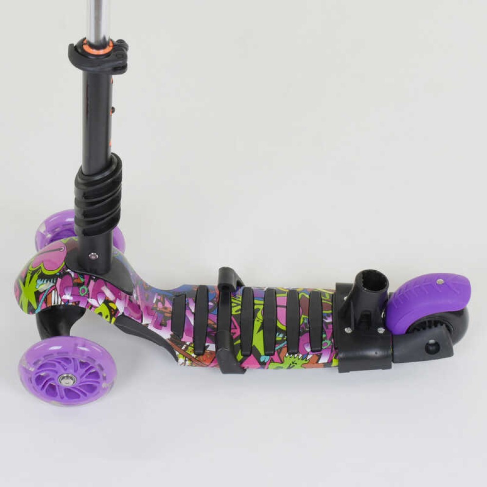 Самокат 5в1 13400 Best Scooter, АБСТРАКЦІЯ, PU колеса, ПІДСВІЧУВАННЯ КОЛІС, в коробці
