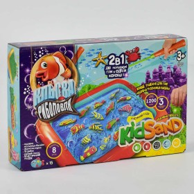 гр Гра велика 2в1 "Кльова риболовля" та "Кінетичний пісок Kidsand" KRKS-01-01U (5) "Danko Toys"