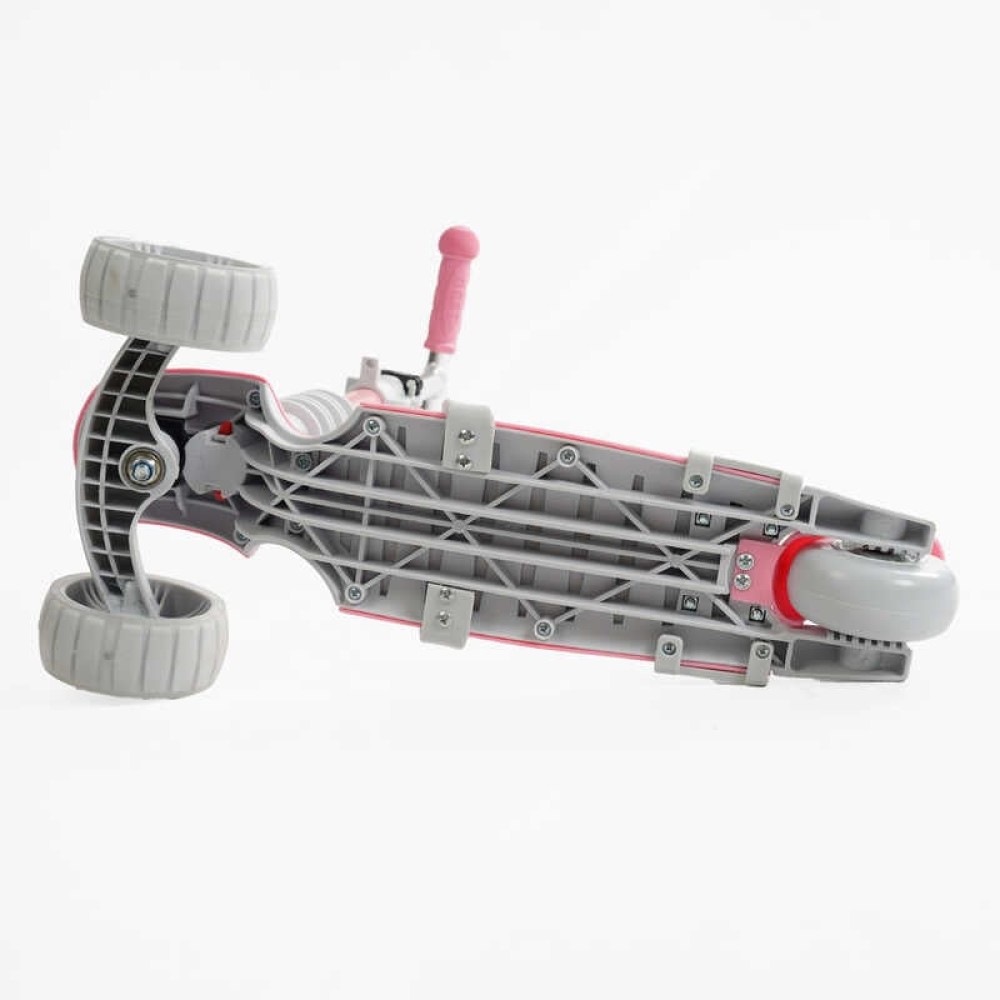 Самокат 5в1 P-63700 Best Scooter, з ДОП. КОЛЕСАМИ, захисний бампер, PU колеса зі світлом, в коробці