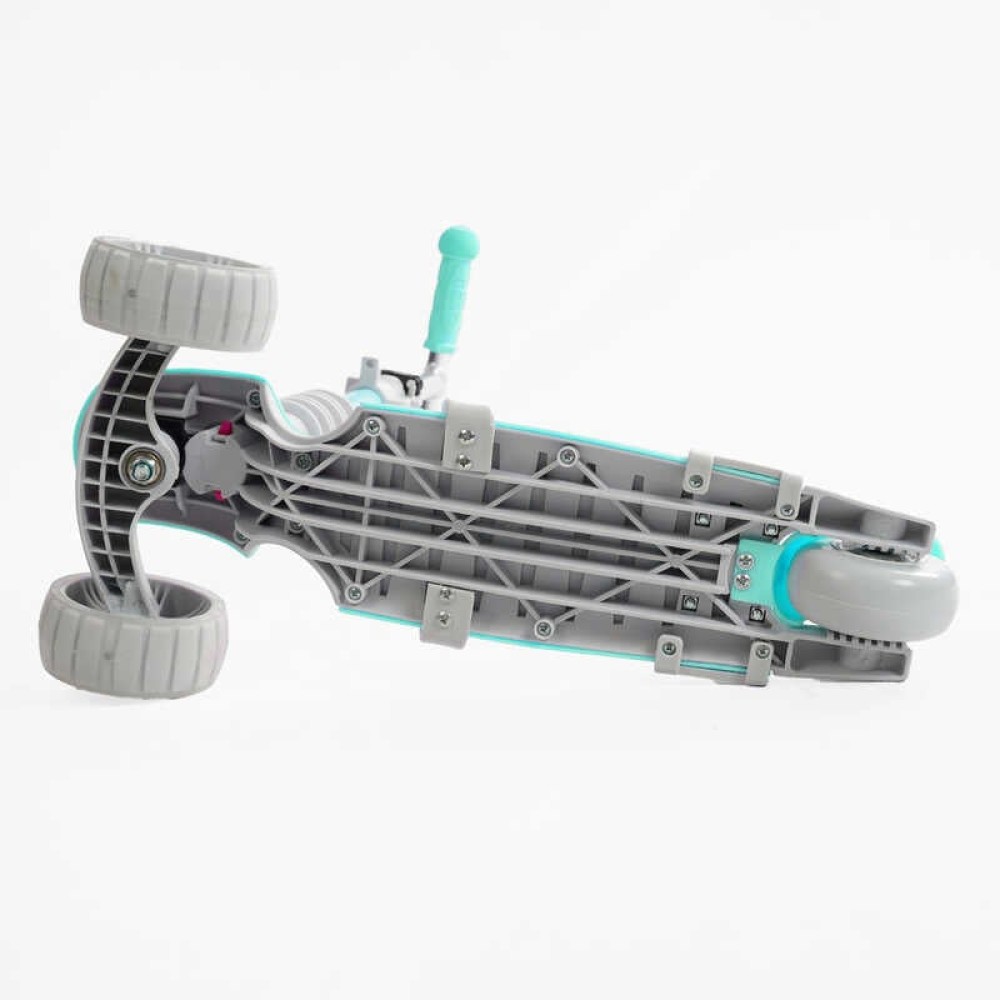 Самокат 5в1 P-67303 Best Scooter, з ДОП. КОЛЕСАМИ, захисний бампер, PU колеса зі світлом, в коробці