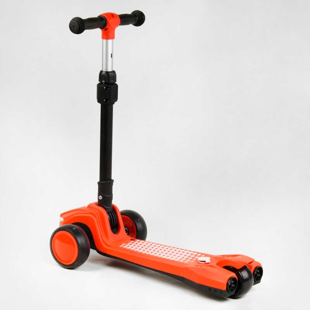 Самокат триколісний LT-12857 Best Scooter з парогенератором (6) складне кермо, ЗВУК МАШИНИ, ДИМ, СВІТЛО, пластмасовий, колеса PU 120х35мм, в коробці